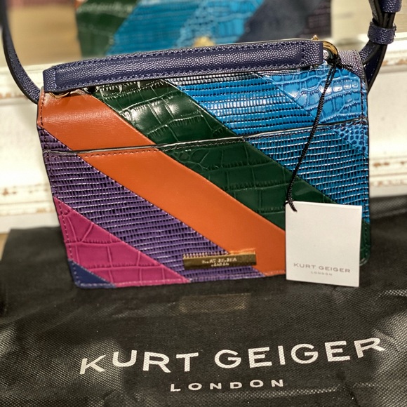 NWT KURT GEIGER LONDON
Shoreditch Small 1963 Mixed Leather Crossbody - Picture 3 of 7